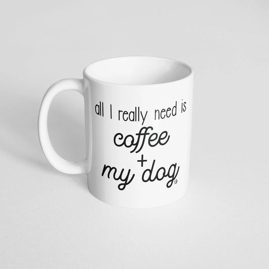 All I Really Need Mug - Black Rim