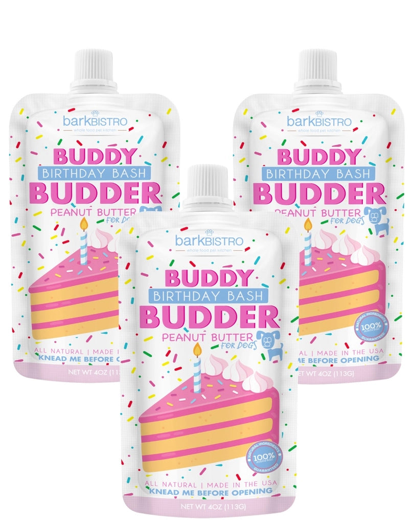 Dog Peanut Butter - 4oz Squeeze Pack Birthday Bash Budder