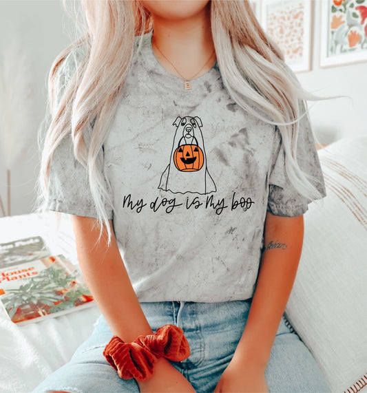 My Dog Is My Boo Tee | Halloween Dog Mom Tee