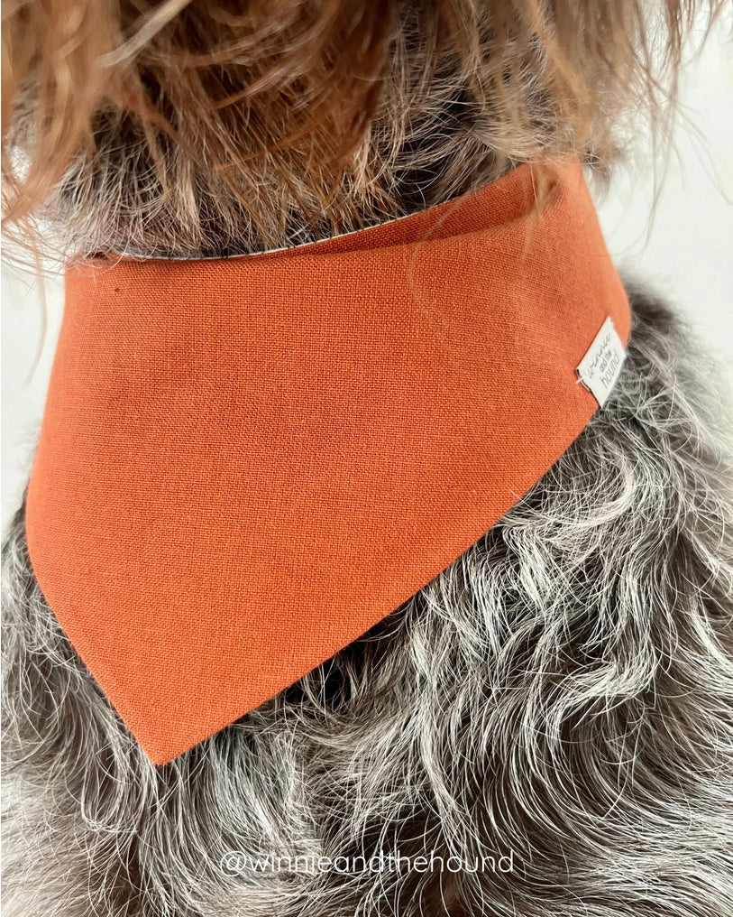 Halloween Fair Isle Tie On Dog Bandana | Reversible