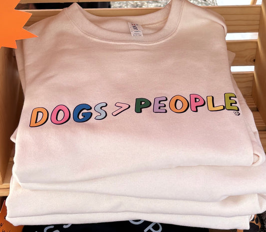 Dogs > People Sweatshirt | Colorful