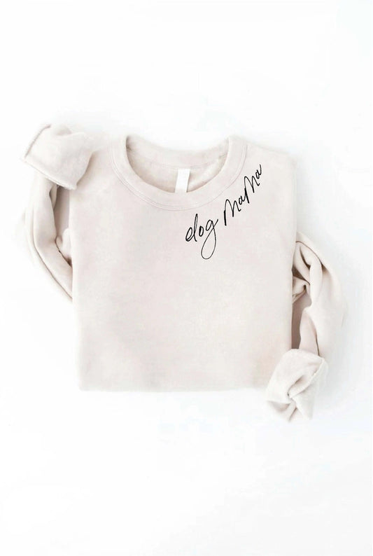 Dog Mama Graphic Sweatshirt - HEATHER DUST