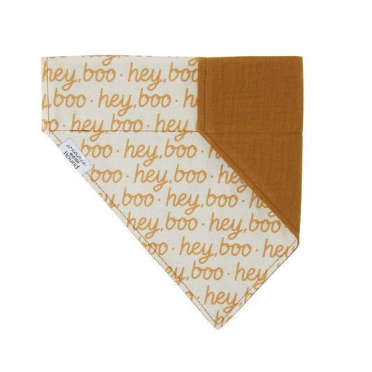 Hey, Boo Over-the-Collar Dog Bandana For Halloween | Reversible