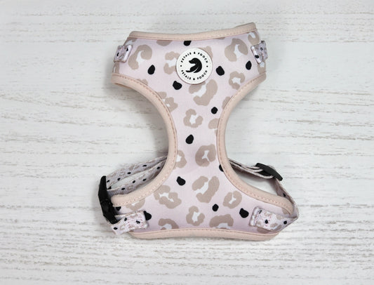 Petals & Pooch - Nude Leopard Adjustable Harness