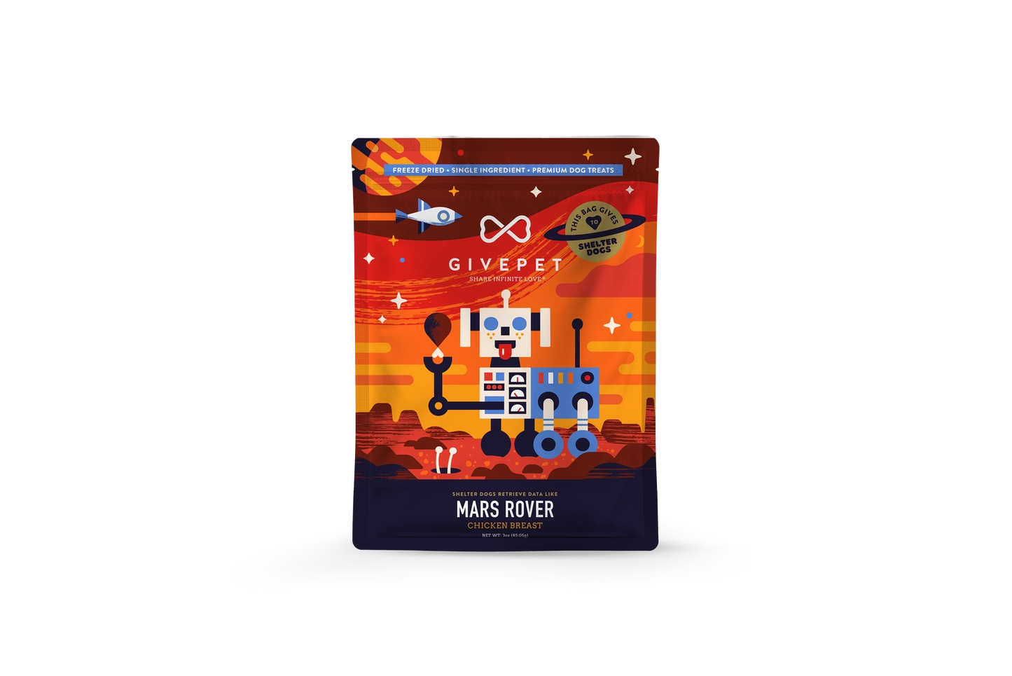 GivePet Mars Rover Freeze-Dried Dog Treats