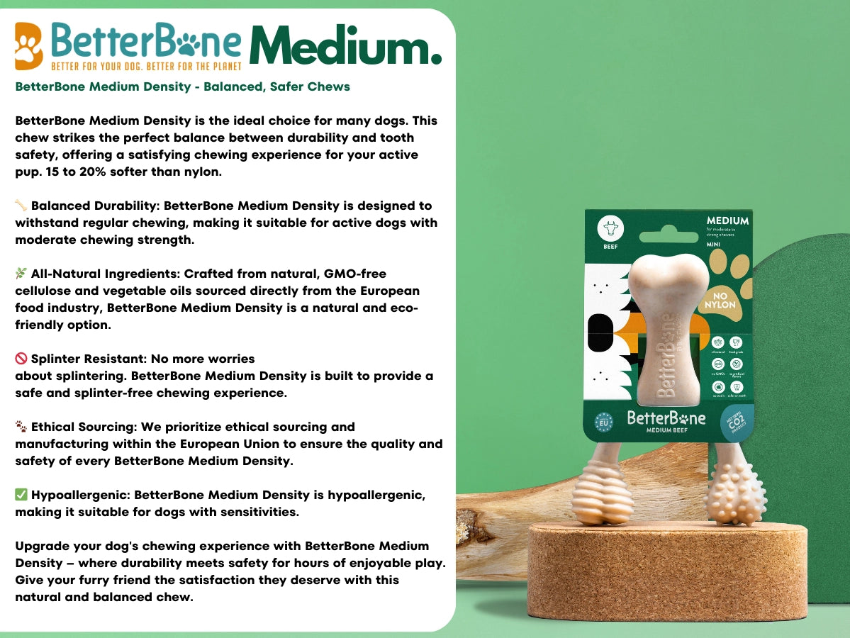 Betterbone MEDIUM - Natural, No Nylon, Softer Than Nylon Eco