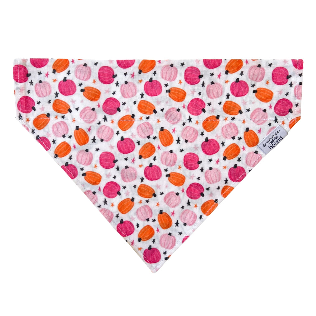 Pink Ghosts Reversible Halloween Over-the-Collar Dog Bandana