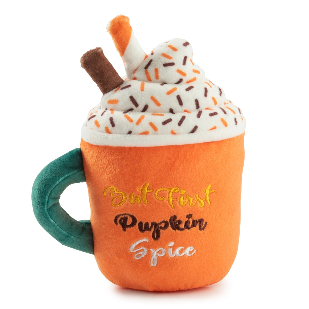Pupkin Spice Latte Mug Halloween Fall Dog Toy