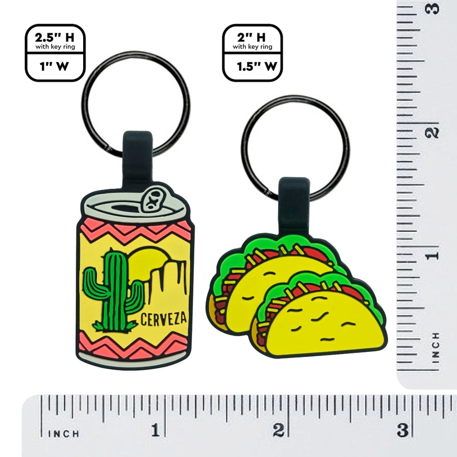 Tacos and Beer Bff Silicone Pet Id Tags