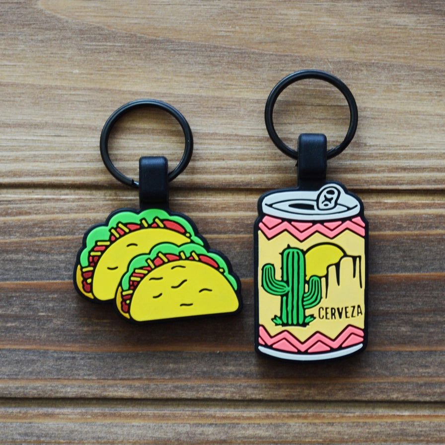 Tacos and Beer Bff Silicone Pet Id Tags