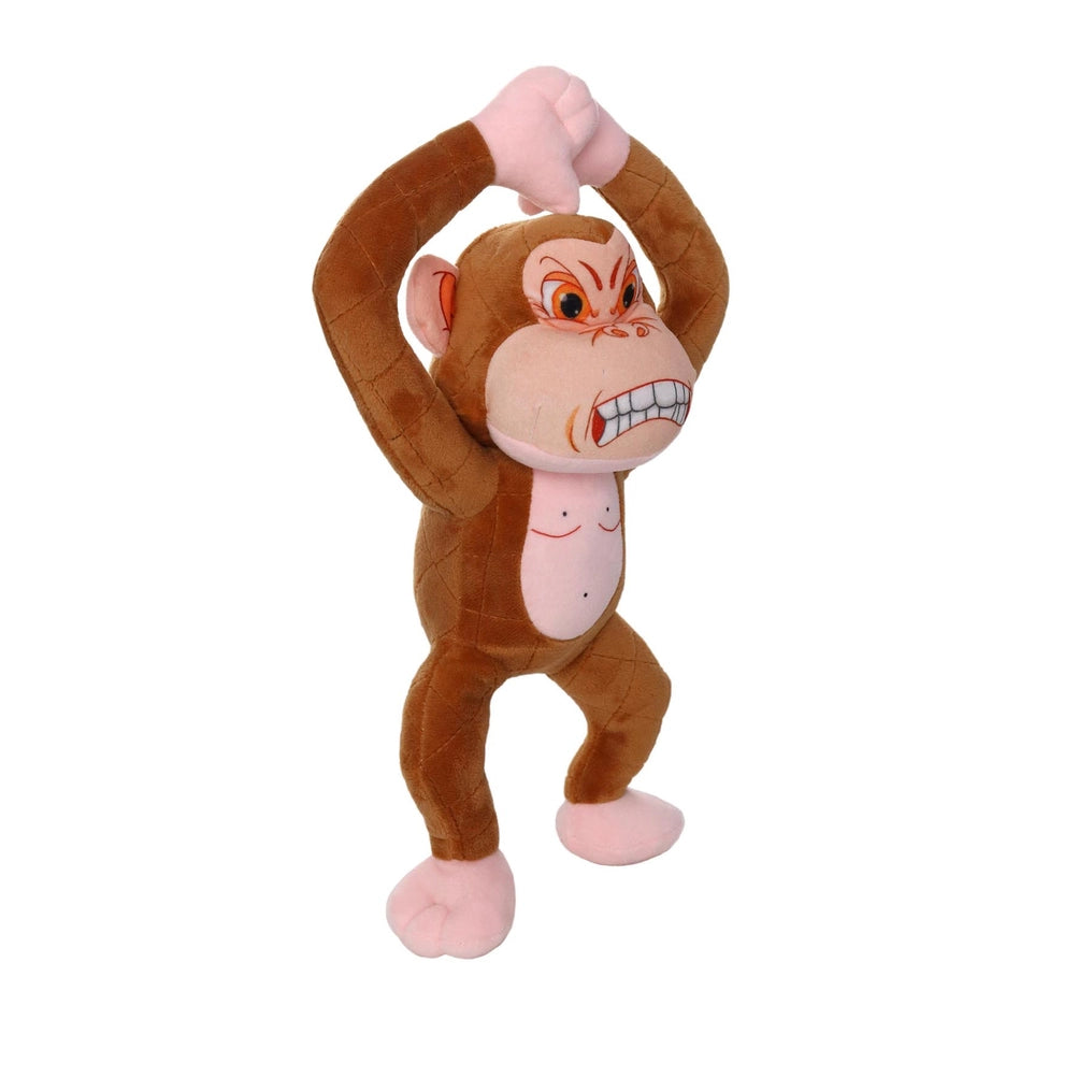 Mighty Angry Animals Monkey, Plush, Squeaky Dog Toy