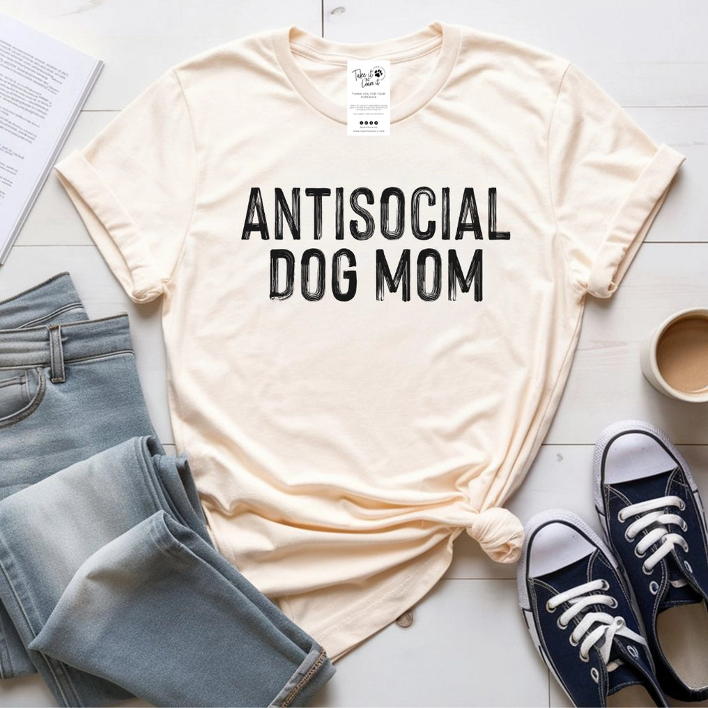 Antisocial Dog Mom Women's T-Shirt - Cotton and Polyester