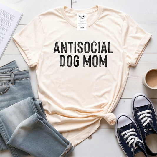Antisocial Dog Mom Women's T-Shirt - Cotton and Polyester