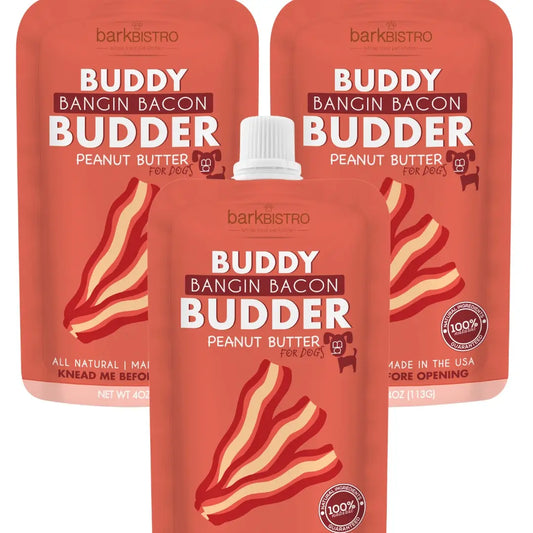 Dog Peanut Butter - 4oz Squeeze Pack Bangin Bacon  Budder