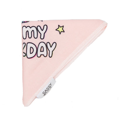 Dog Bandana - Barkday (Pink)