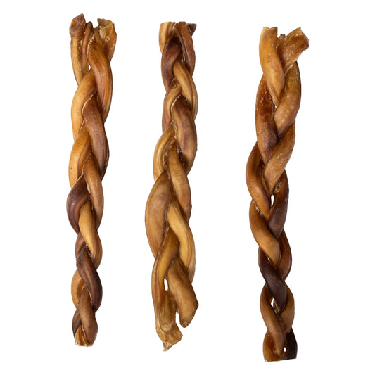 12” Thin Braided Bully Sticks | All-Natural Dog Treats
