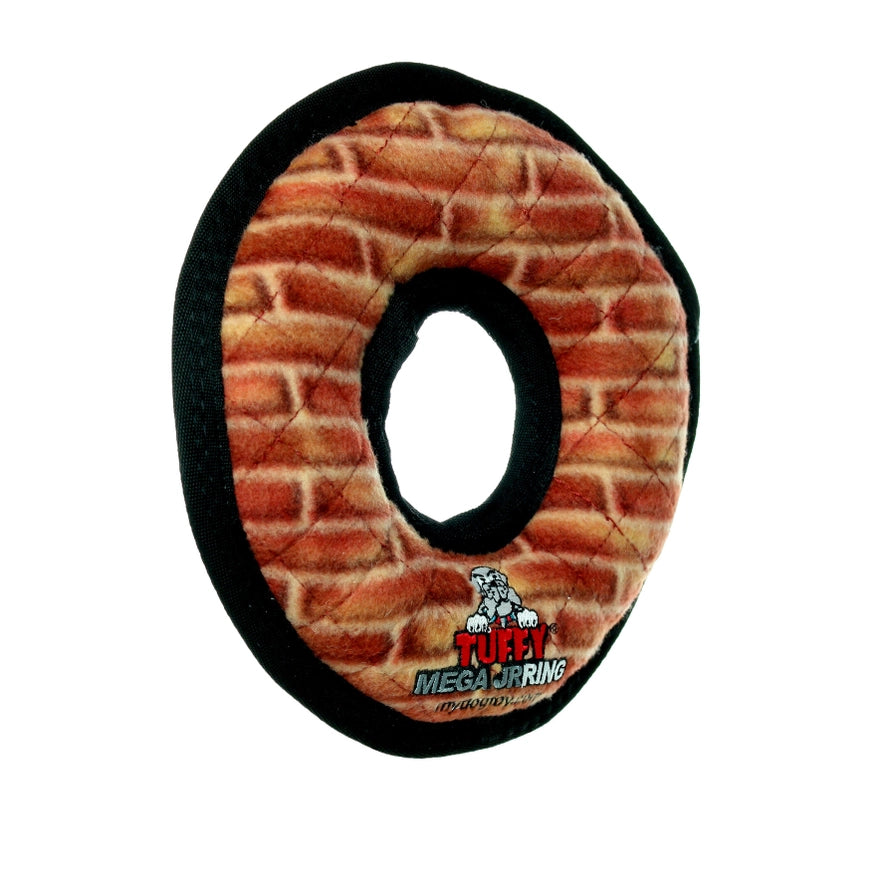 Tuffy Mega Jr Ring Brick, Durable, Tough, Squeaky Dog Toy