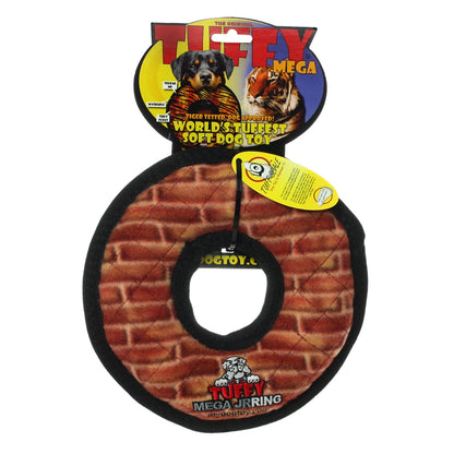 Tuffy Mega Jr Ring Brick, Durable, Tough, Squeaky Dog Toy