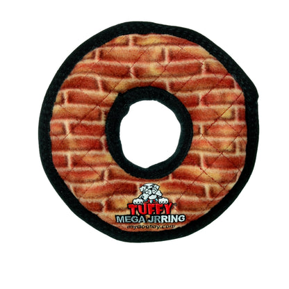 Tuffy Mega Jr Ring Brick, Durable, Tough, Squeaky Dog Toy