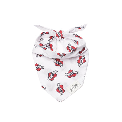 Love Dad Dog Bandana