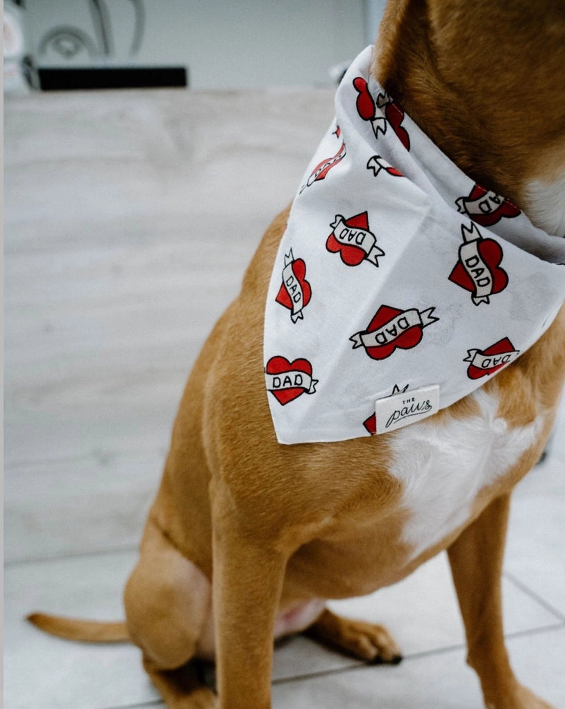 Love Dad Dog Bandana