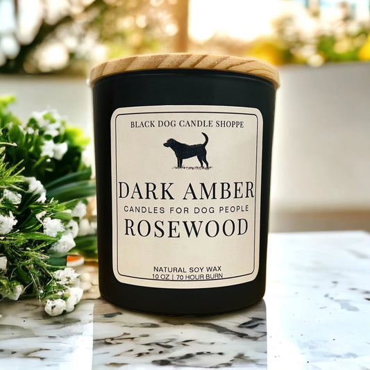 Candles For Dog People - Dark Amber Rosewood