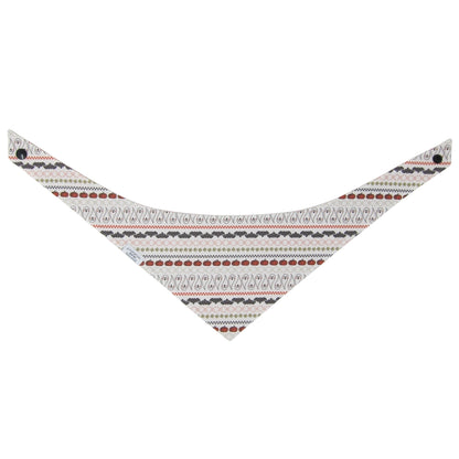 Halloween Fair Isle Tie On Dog Bandana | Reversible