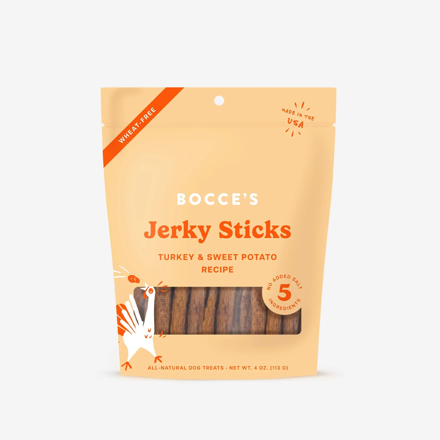 Bocce's Bakery Grazers Jerky Sticks - Turkey & Sweet Potato