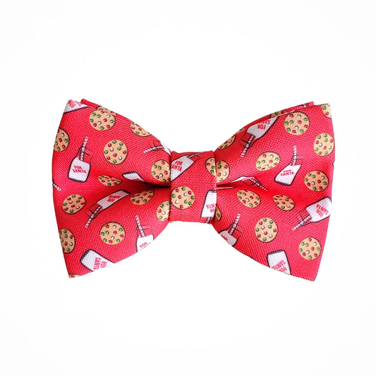 Milk & Cookies Dog Bow Tie