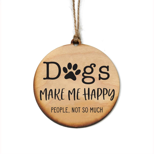 Dogs  Make Me Happy Christmas Ornaments - Christmas Decor