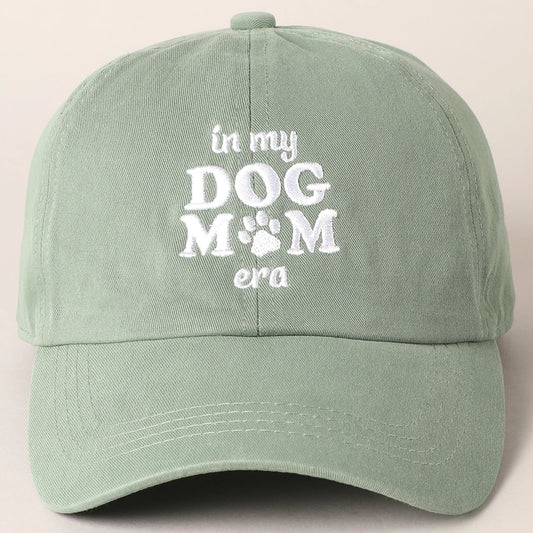 Embroidered in My Dog Mom Era Baseball Cap