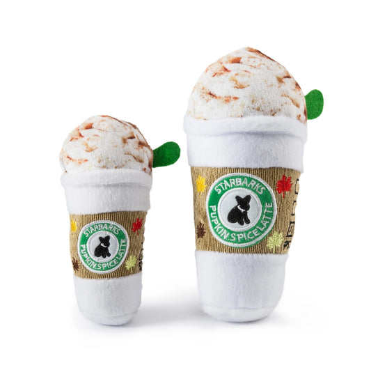 Starbarks Pupkin Spice Latte Squeaker Halloween Fall Dog Toy
