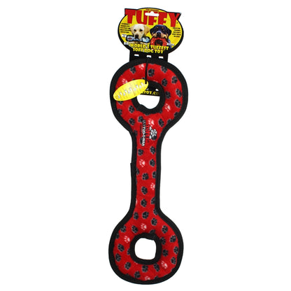 Tuffy Ultimate Tug-O-War - Red Paw, Squeaky Dog Toy