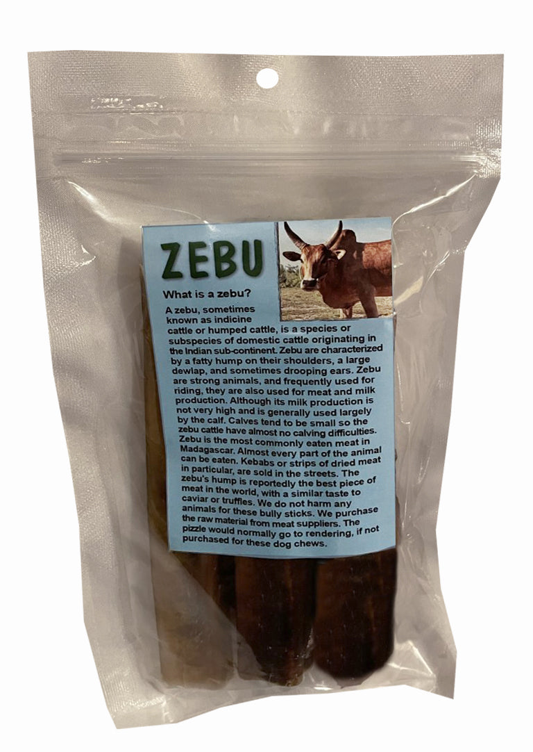 ZEBU Bully Sticks 6-Inch 4-Pack