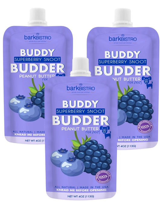 Dog Peanut Butter - 4oz Squeeze Pack Superberry Budder