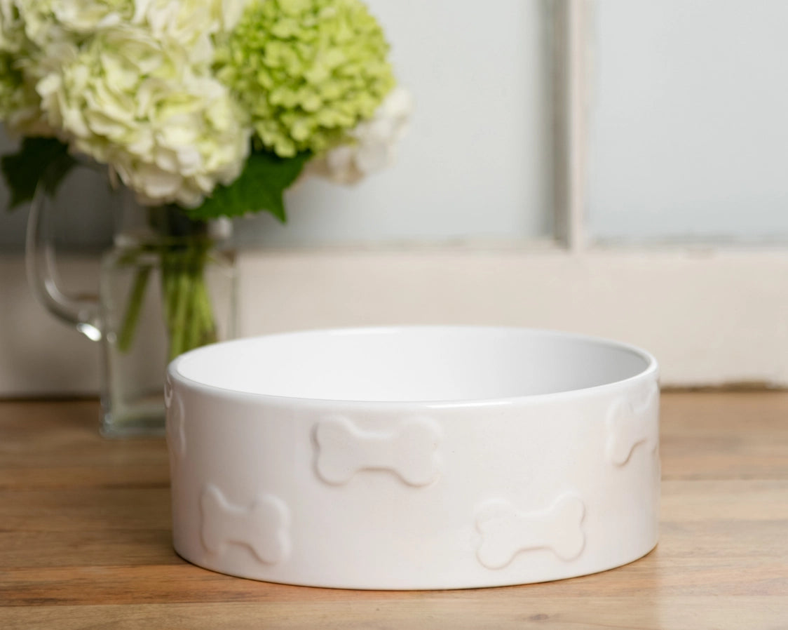 Manor White Pet Bowl