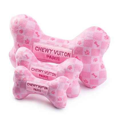 Pink Checker Chewy Vuiton Bone By Haute Diggity Dog