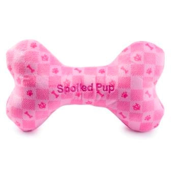 Pink Checker Chewy Vuiton Bone By Haute Diggity Dog