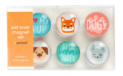 Dog Glass Magnet Set