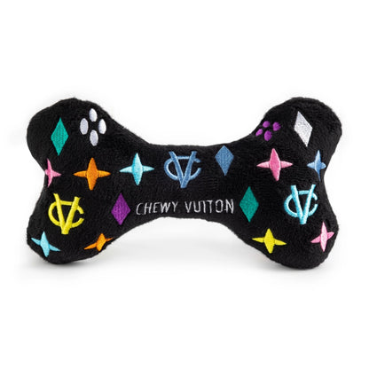 Chewy Vuiton Bone Dog Toy - Black Monogram