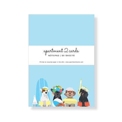 Summer Beach Dogs Notepad