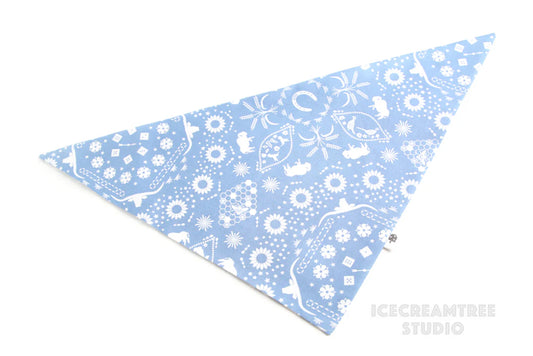 Baby Blue Paisley Bandana