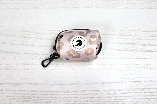 Nude Leopard Poop Bag Holder